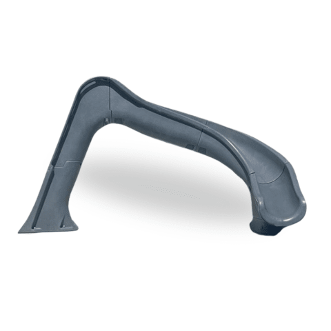 Side Winder Pool Slide, Grey - Right Turn