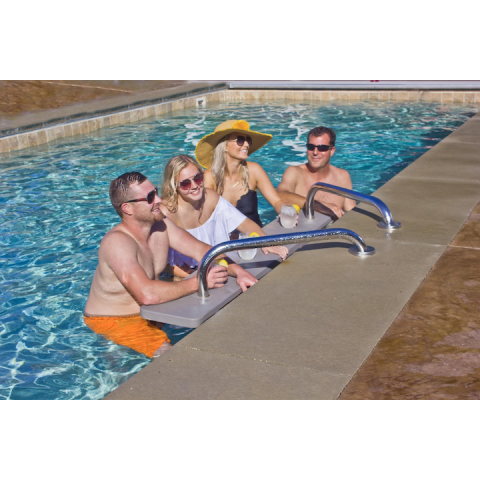 3 Seat Swim-Up Bar, Copper Vein Frame, Granite Sand Top