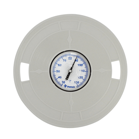 L5 Replacement Skimmer Lid with Thermometer For Old Style Skimmers; 8-3/8 Inch, White