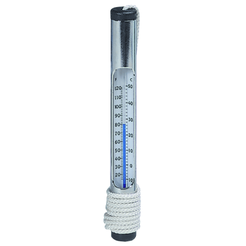 3' Cord Thermometer Chrome Brass #130