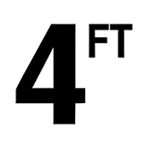 Depth Marker 4" Frost proof tile, 4 FT Non-Skid, DM42-2040