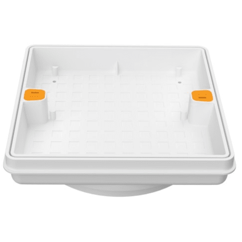 Fill-Lid Fillable Standard Square 10'' Skimmer and Autofill Cover, White
