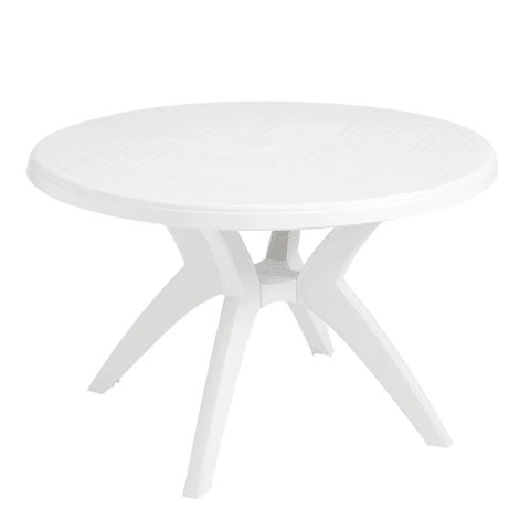 Ibiza 46" Round Pedestal Table, White