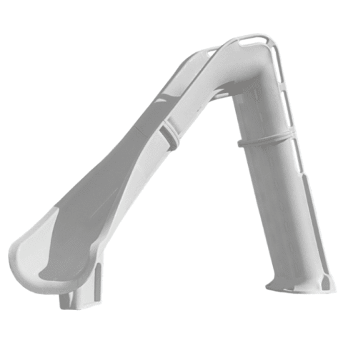 Bad Axe X7 Swimming Pool Slide, Left Turn, Silver Quartz
