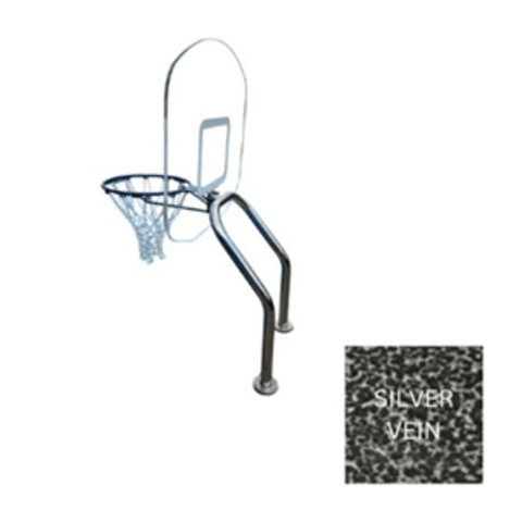 X2 Basketball Game with Silver Vein Powder Coat Pole and 16" Anchor Spacing