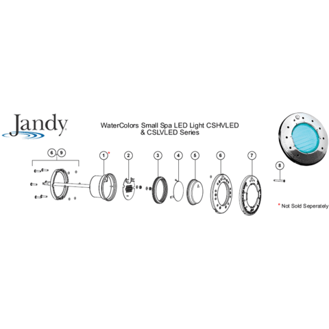WaterColors Small Spa LED Light CSHVLED & CSLVLED Series