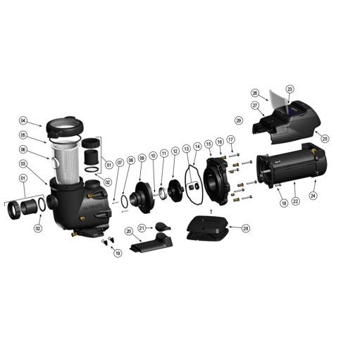 Hayward EcoStar Pump Replacement Parts Diagram