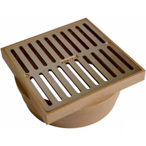 921B, 6" Square Satin Brass Grate
