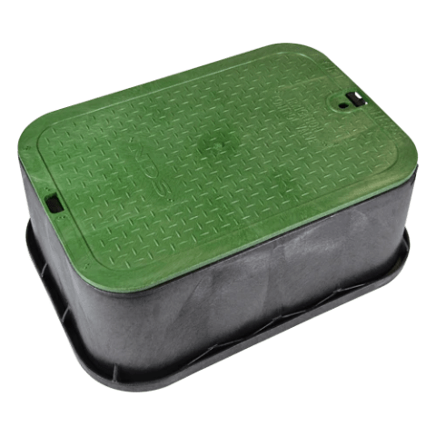 14" x 19" x 6" Standard Series Extension Box - Black Box / Green Cover, ICV