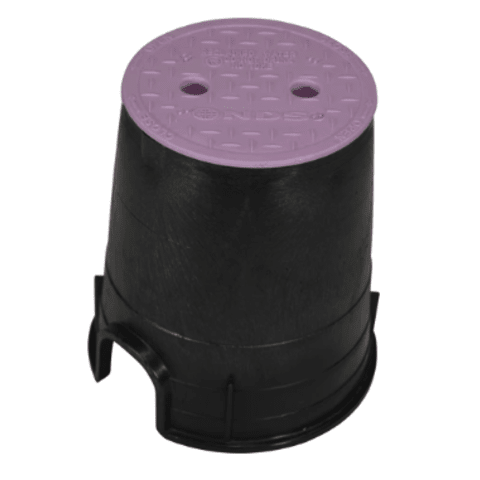 6" Round Standard Series - Black Box / Purple Cover, Reclaimed Water