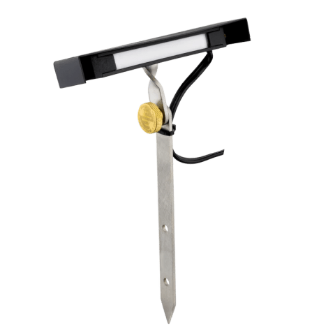 Wall Washer With Adj T-Ground Spike, Brass + Black Cerakote Light Bar Shield And Integrated 3000K Light Bar