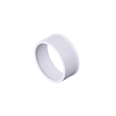2P42, 4" White DWV/SCH40 Spigot x S&D Hub PVC Adapter Bushing