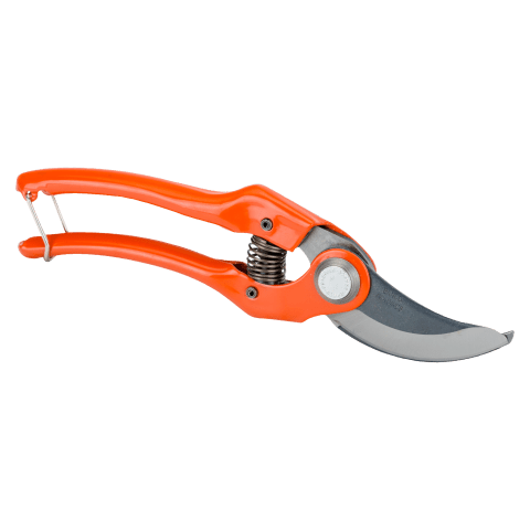 P121-20-F, Hand Pruner, 8-Inch w/ Pressed Steel Handle and Angled Cutting Head