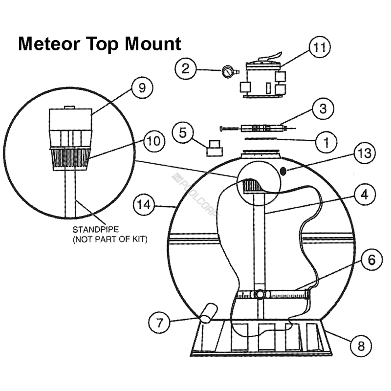 Standpipe Valve Adaptor For 30"-1-1/2"