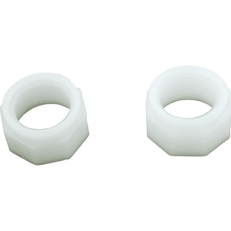 Hose Mender Nuts,Plastic, White (2 Pack)