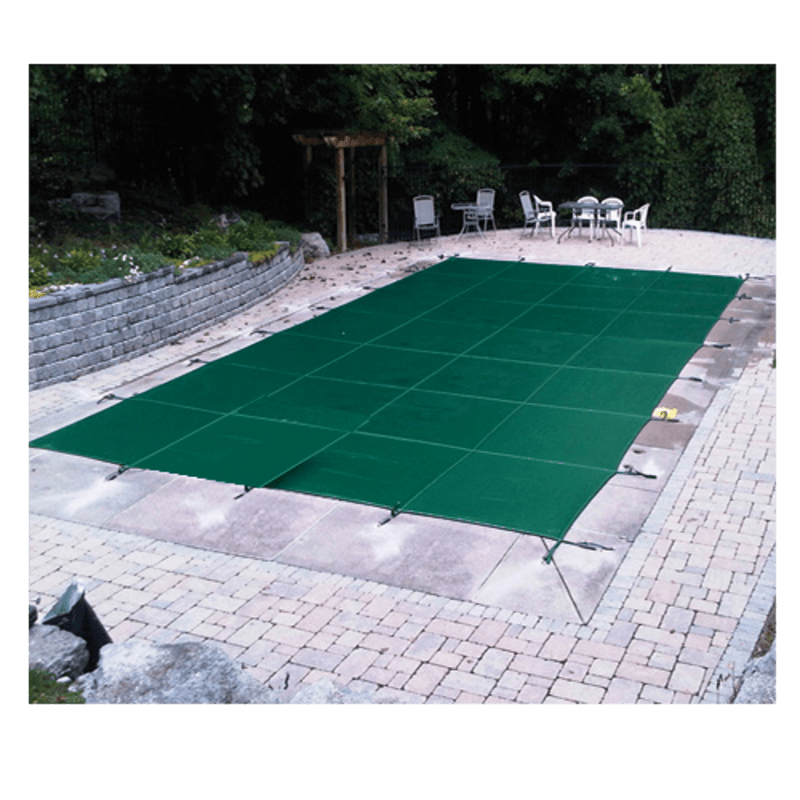 12'x20' Green Royal Mesh Rectangle Safety Cover, 15 Yr. Warranty