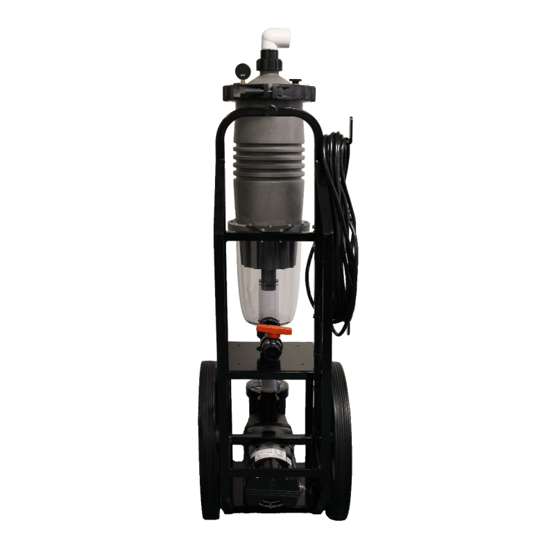 Portable Ultra-Vac Cart with 3/4 HP Pump, 75 sqft Filter with Multicyclone 12 Ultra