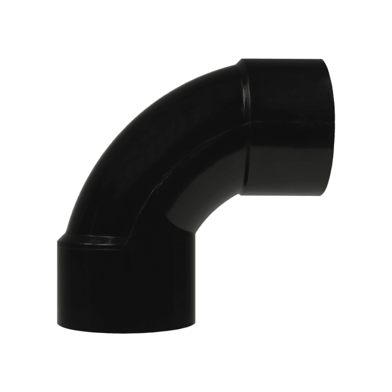 FullFlow 2" PVC Sweep 90 Degree Elbow Slip x Slip, Black