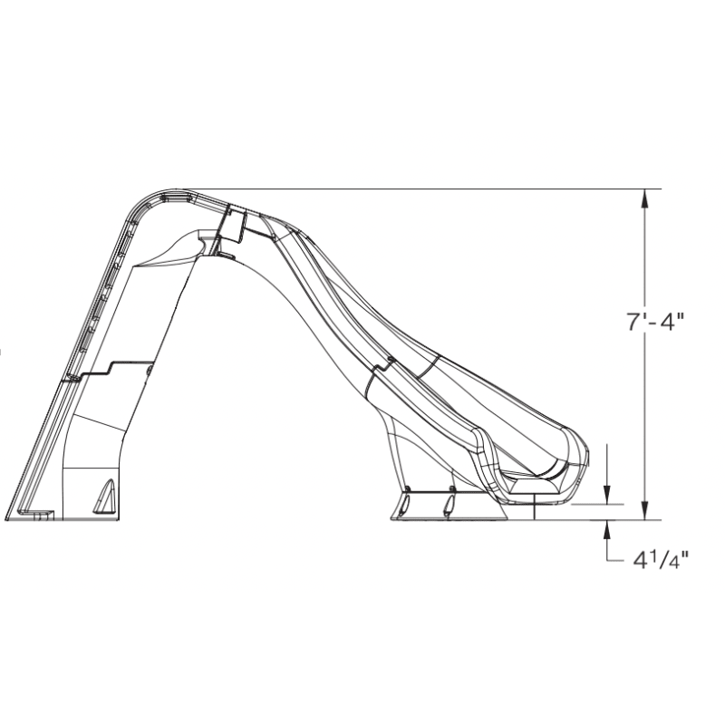 Typhoon Complete Slide, Right Turn - Sandstone