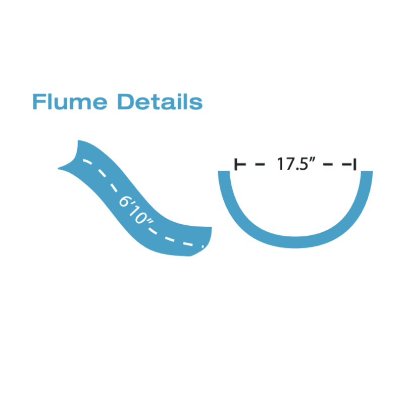 Cyclone Complete Pool Slide, Right Turn - Granite Gray