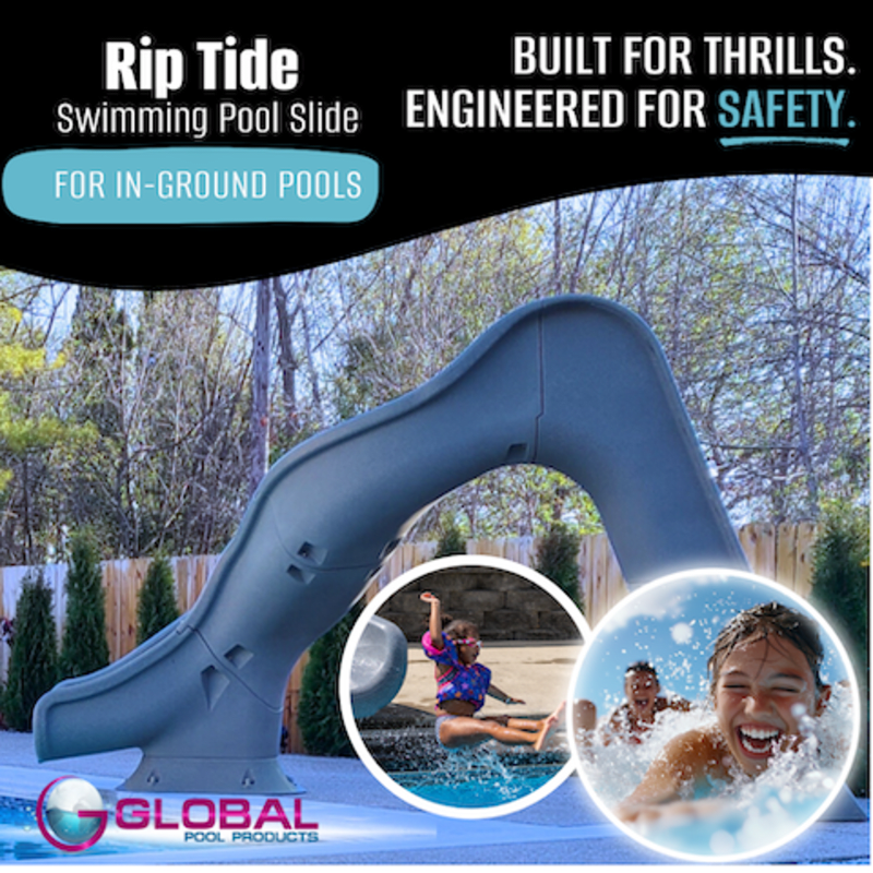 Riptide Pool Slide - Sand, Right turn GPPSRT-SAND-R