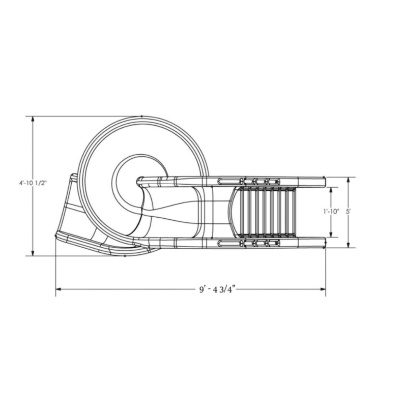 Tsunami Pool Slide, Grey