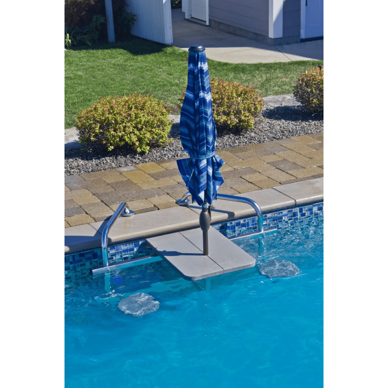 High-Top (2 Seat) Swim-Up Bar, Copper Vein Frame, Granite Sand Top