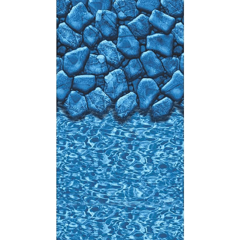 18' x 33' Oval Boulder River Rock Overlap Liner for 48"/52" Pools
