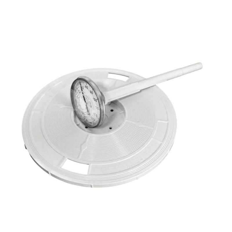 White Skimmer Lid with Thermometer