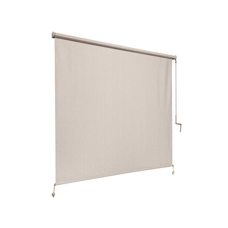 95% UV Block Exterior Cordless Sun Shade, 8x8 Foot Pebble