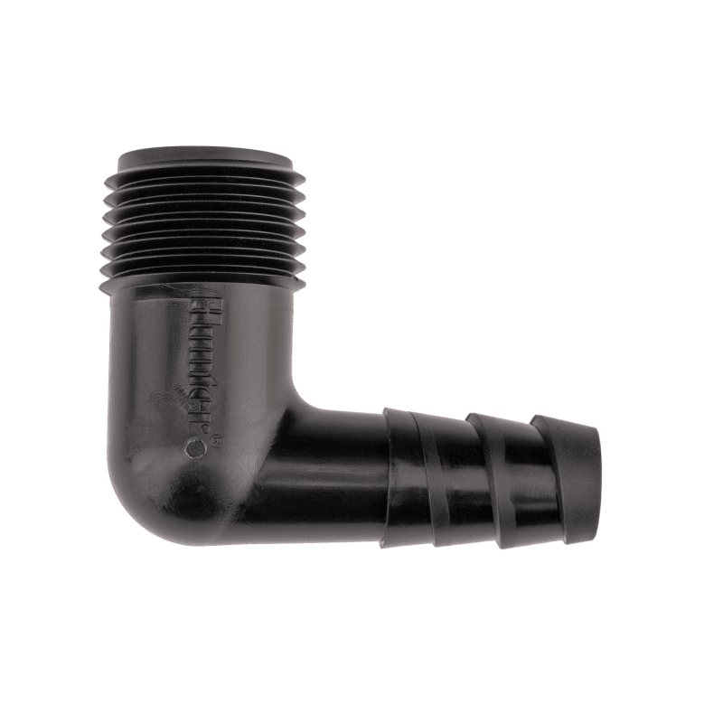 ½" Male x Insert Spiral Barb Elbow (HSBE-050)