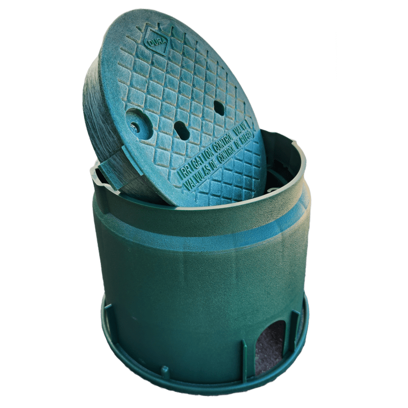 101, 10" Round Green Valve Box with Green Lid