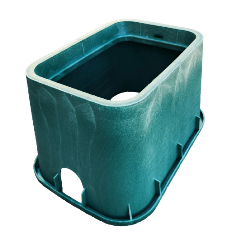 121, Rectangular Valve Box, Green with Green Lid