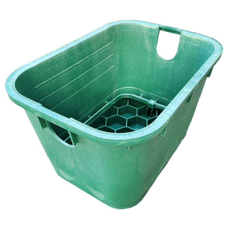 121, Rectangular Valve Box, Green with Green Lid