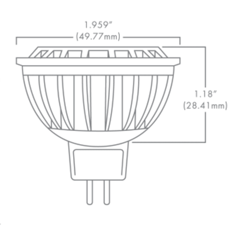 MR16 Ecostar - 4-Watt, 2700K, 60 DEG, 8-25VAC, Dimmable