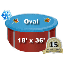 18'x36' Solid, Oval Winter Cover, 15 Yr. King Warranty