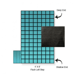 18' x 36' Commercial Mesh, Left Step Safety Cover, 30 Yr. Warranty