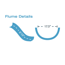 Cyclone Complete Pool Slide, Right Turn - Taupe