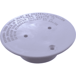 White Adjustable Floor Cover Plate
