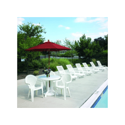 Pack of 18 - Bahia Stacking Chaise Lounge Chair, White
