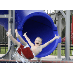 Vortex Closed Flume Slide with Stairs - Gray Granite