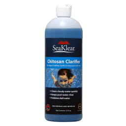 Natural Chitosan Clarifier for Swimming Pools, 1 Quart Bottle