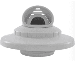 Inlet Fitting, Return Line Venturi Jet with Flange, White