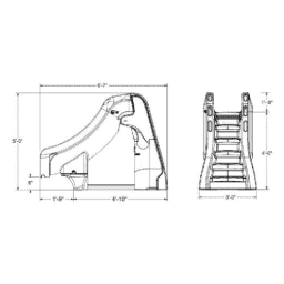 SlideAway Removable Pool Slide - Taupe