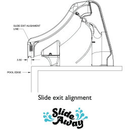 SlideAway Removable Pool Slide - Taupe