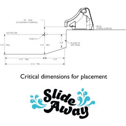 SlideAway Removable Pool Slide - Taupe