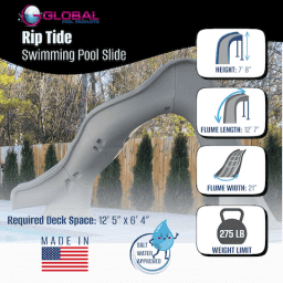Riptide Pool Slide - Sand, Left Turn