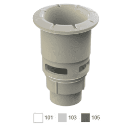 AquaThunder 2 1/2" Wall Fitting, Light Gray