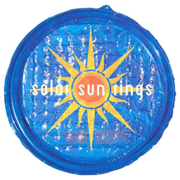 Solar Sun Rings Swimming Pool Solar Cover, Blue Sunburst, 5-Foot Diameter