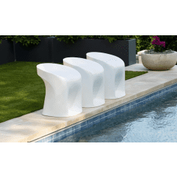 White Signature Collection Barstool, Counter Height